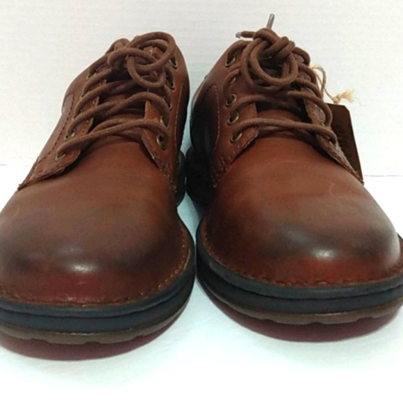 BORN BROWN LEATHER LACE UP LOAFERS NWT SIZE 8 - Picture 3 of 16
